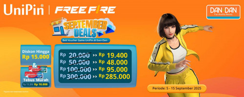 September Deals UniPin x Dan+Dan: Diskon Hingga Rp15.000 & Tebus Murah Colgate!